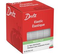 Dritz Non-Roll Elastic 3/4 x 18yd, White, 3/4-Inch by 18-Yard