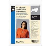 Dritz 3/8-inch Covered Set-in W/Hook and Loop Tape Shoulder Pads-White