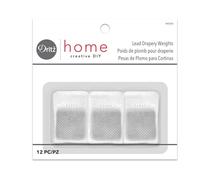 Dritz 44345 Drapery Lead Weights, 12-Pack, Acrylic, Multicolour, 14.98x7.87x1.27 cm