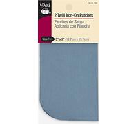 Dritz 55240-15D Patches, Iron-On, Twill, Light Blue, 5 x 5-Inch (2-Count)