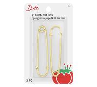 Dritz 62 Skirt/Kilt Pins, Brass Finish, 3-Inch (2-Count), Gilt