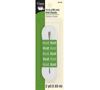 Dritz 9315W Knit Elastic, White, 3/8-Inch by 2-Yard