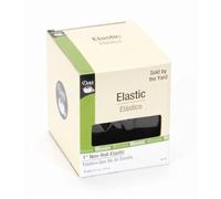 Dritz 9407B Non-Roll Woven Elastic, Black, 1-Inch by 12-Yard