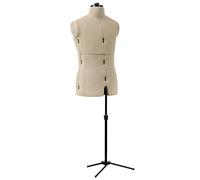 Dritz Adjustable Dress Form, Cotton, Black, Male