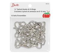 Dritz Bag & Tote Accessories, Nickel, 1/2", 12ct