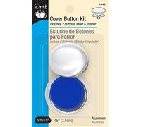 Dritz Button Kit, Aluminum, Nickel, Size 60-1-1/2-Inch