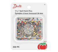 Dritz Color Ball Point Pins-Size 17 350/Pkg, Metal, Multicolor, Each