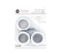 Dritz Curtain Grommets 1-9/16 inches Inner Diameter Plastic 8/Pkg-Brushed Silver, Man-Made-Material