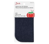 Dritz Denim Iron-On Patches, 5 x 5-Inch, Dark Blue, 2