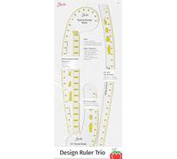 Dritz Design Ruler Trio with Styling Design, Curve & Hip Curve Rulers for Sewing