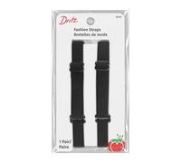 Dritz Detachable & Adjustable Fashion Straps, Latex, Black, One Size