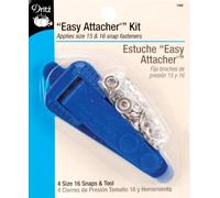 Dritz Easy Attacher Kit, Nickel, Size 15 (3/8-Inch) & Size 16 (7/16-Inch)