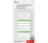 Dritz Elastic, Polyester, White, 1-1/2-Inch by 1-Yard