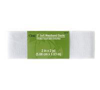 Dritz Elastic Soft Waistband 2" White, Synthetic Rubber