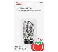 Dritz Eyelet Kit, Nickel, 1/4-Inch