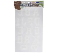Dritz Fabric Soft Flock Iron-On Letters and Numbers 1.75-inch Collegiate-White