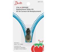 Dritz Fix Replacement Slider Kit for Size 5 Coil Zipper, Gunmetal