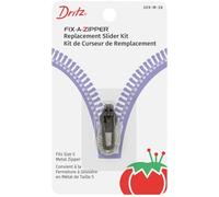 Dritz Fix Replacement Slider Kit for Size 5 Metal Zipper, Antique Brass