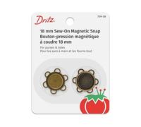 Dritz Flower Sew-On Magnetic Snap-Antique Brass, Other, Multicoloured, 0.55x7.62x9.52 cm