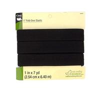 Dritz Fold-Over Elastic 1 x 7yd-Black