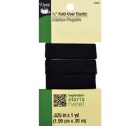 Dritz Fold x 7, Black Elastic, 5/8-Inch by 1-Yard