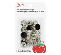 Dritz Heavy-Duty Snaps 5/8-inch 7/Pkg-Black