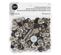 Dritz Heavy Duty Snaps 5/8in Black Includes Snaps & Tools Fasteners, 5/8", 60 Sets