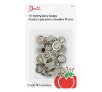 Dritz Heavy-Duty Snaps 7/Pkg-Nickel, Size 24 (5/8-Inch)
