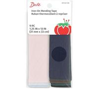 Dritz Iron-On Mending Tape 1-1/4-inch x 13-inch 9/Pkg-Assorted Colors