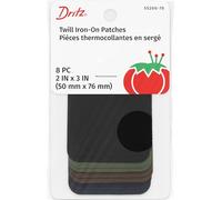 Dritz Iron-On Patches, cotton, Dark Colors, 2 x 3-Inch