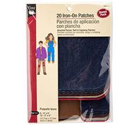 Dritz Iron-On Repair Patches 20/Pkg-Dark Assortment
