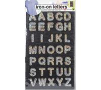 Dritz Iron-On Sequin Letters 1-inch Block-Silver