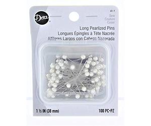 Dritz Long Pearlized Pins-White Size 24 100/Pkg, 1-1/2-Inch
