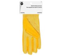 Dritz Machine Grip Yellow Large Pair of Quilting Gloves - Pack of 2