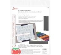 Dritz Magnetic Chart Keeper Board & Ruler, 8" x 10", Pattern Holder for Cross Stitch, Needlework, Knitting & Crochet, Includes 2-in-1 Magnetic Ruler & 3 Magnetic Place Markers