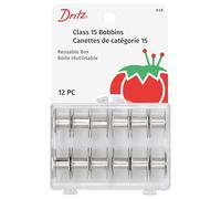 Dritz Metal Class 15 Bobbins-12/Pkg, Other, Multicoloured, 4.54 x 9.62 x 13.43 cm