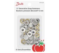 Dritz Metal Decorative Snap Fasteners 1/2-inch 12/Pkg-Nickel-Filigree Circle