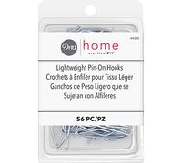 Dritz Metal Pin-On Drapery Hooks Lightweight 56/Pkg-