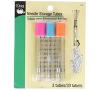 Dritz Needle Storage Tubes-Clear, Other, Multicoloured, 1.52x9.52x12.06 cm