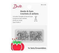 Dritz Nickel Hooks & Eyes Size 2
