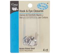 Dritz, Nickel, No-Sew Hook & Eye Closures
