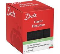 Dritz Non-Roll Elastic 3/4 x 18yd-Black, 3/4-Inch by 18-Yard