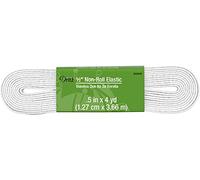 Dritz Non-Roll Elastic, Polyester, White