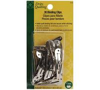 Dritz Quilting Binding Clips-30/Pkg, Metal, Silver, Medium