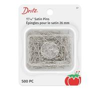 Dritz Satin Pins, Metal, Nickel, 500-Count