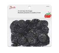 Dritz Sew-On Snaps, Black, Size 10, 48ct
