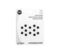 Dritz Sew-On Snaps, Black, Size 4/0