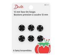 Dritz Snap Fasteners, Black, Size 2