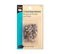 Dritz Snap Fasteners, Pearl, Black, Size 16 (7/16-Inch) 12-Pack