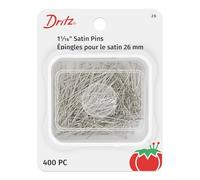 Dritz Straight Pins, Satin, Nickel, 400-Count